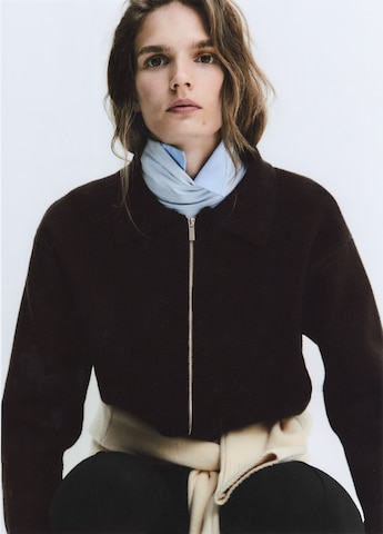 MANGO Between-season jacket 'AVIADOR' in Brown: front