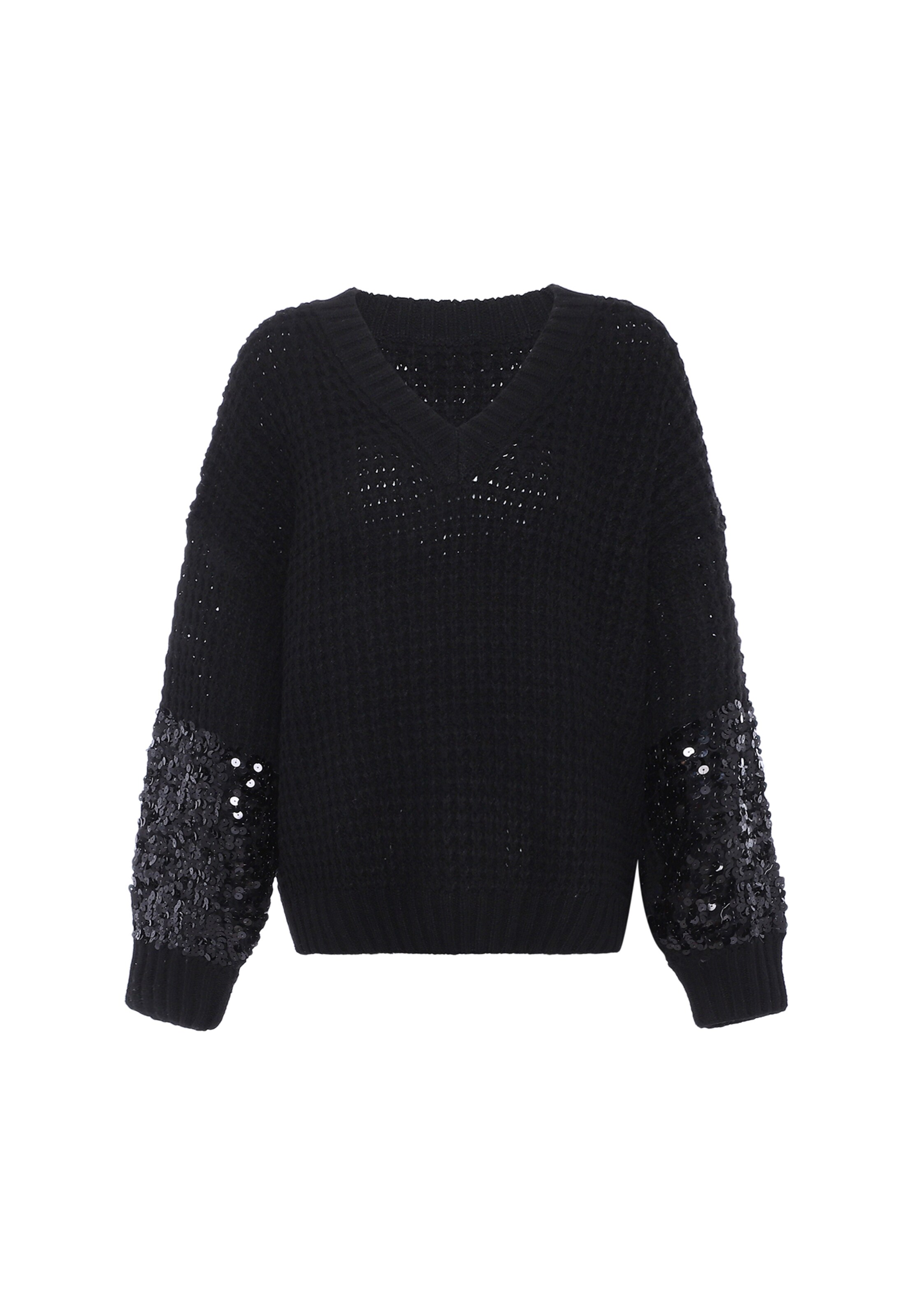 faina Trui in Zwart: voorkant