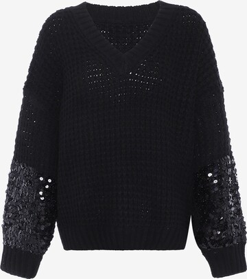 Pull-over faina en noir : devant