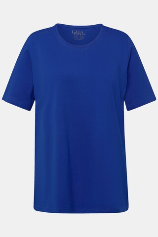 T-shirt Ulla Popken en bleu : devant