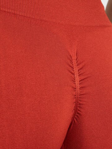 Skinny Pantalon de sport 'Amaze Scrunch' Smilodox en rouge
