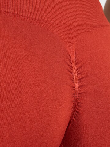 Smilodox Skinny Leggings 'Amaze Scrunch' in Red