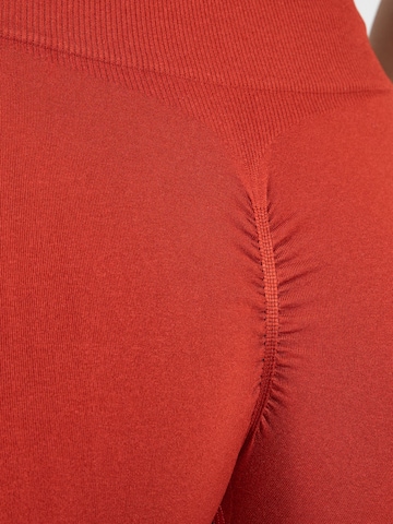 Smilodox Skinny Sporthose 'Amaze Scrunch' in Rot