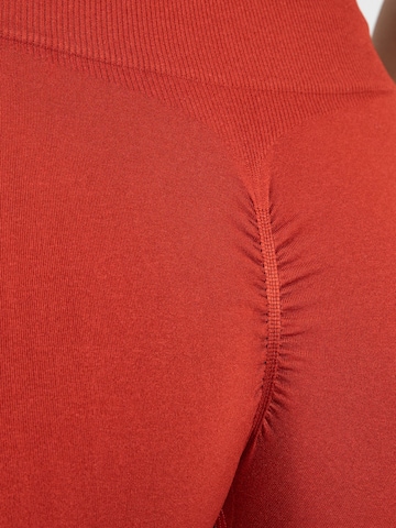 Smilodox Skinny Workout Pants 'Amaze Scrunch' in Red