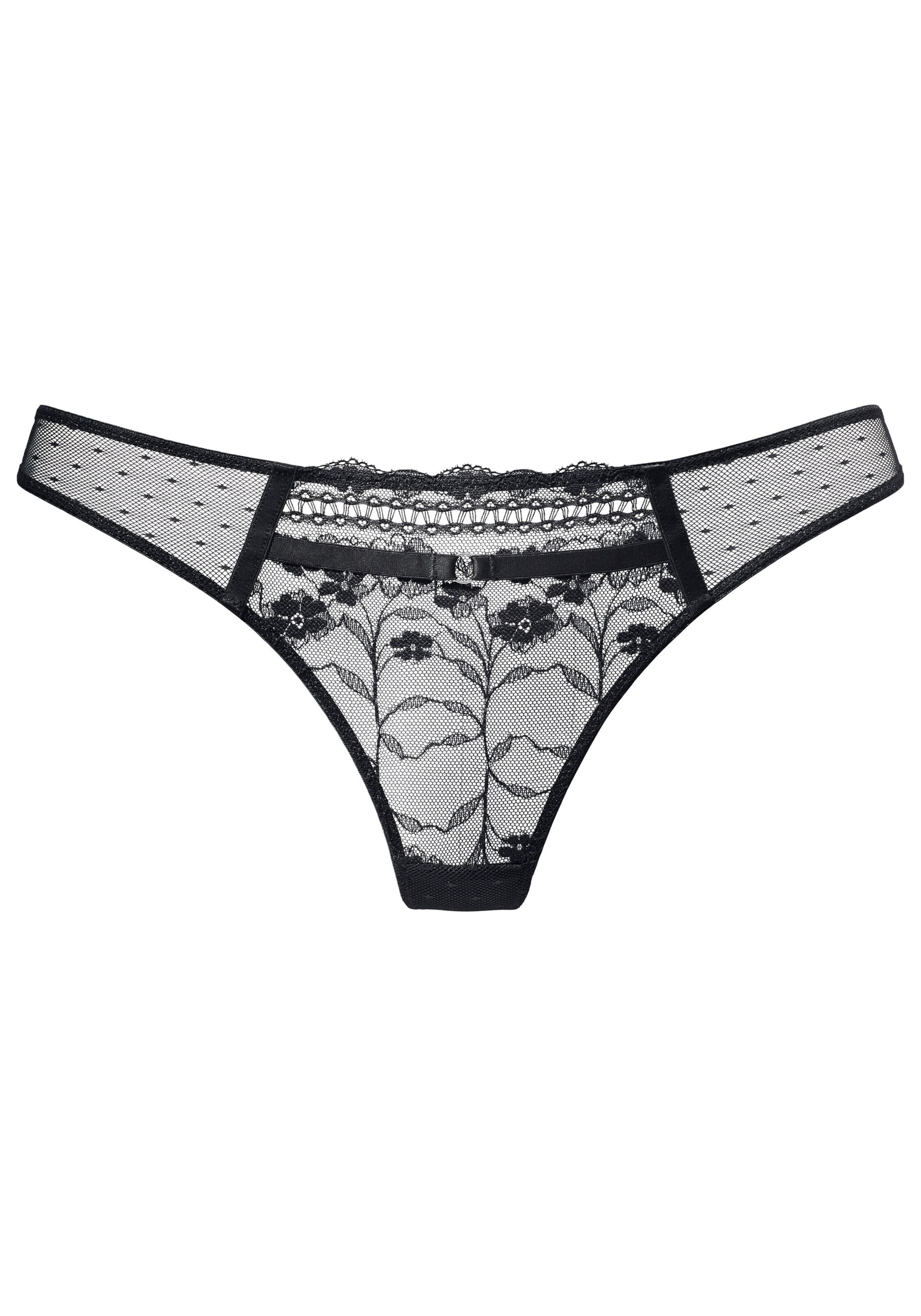 NUANCE Thong in Black: front