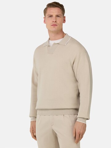 Pull-over Boggi Milano en beige : devant