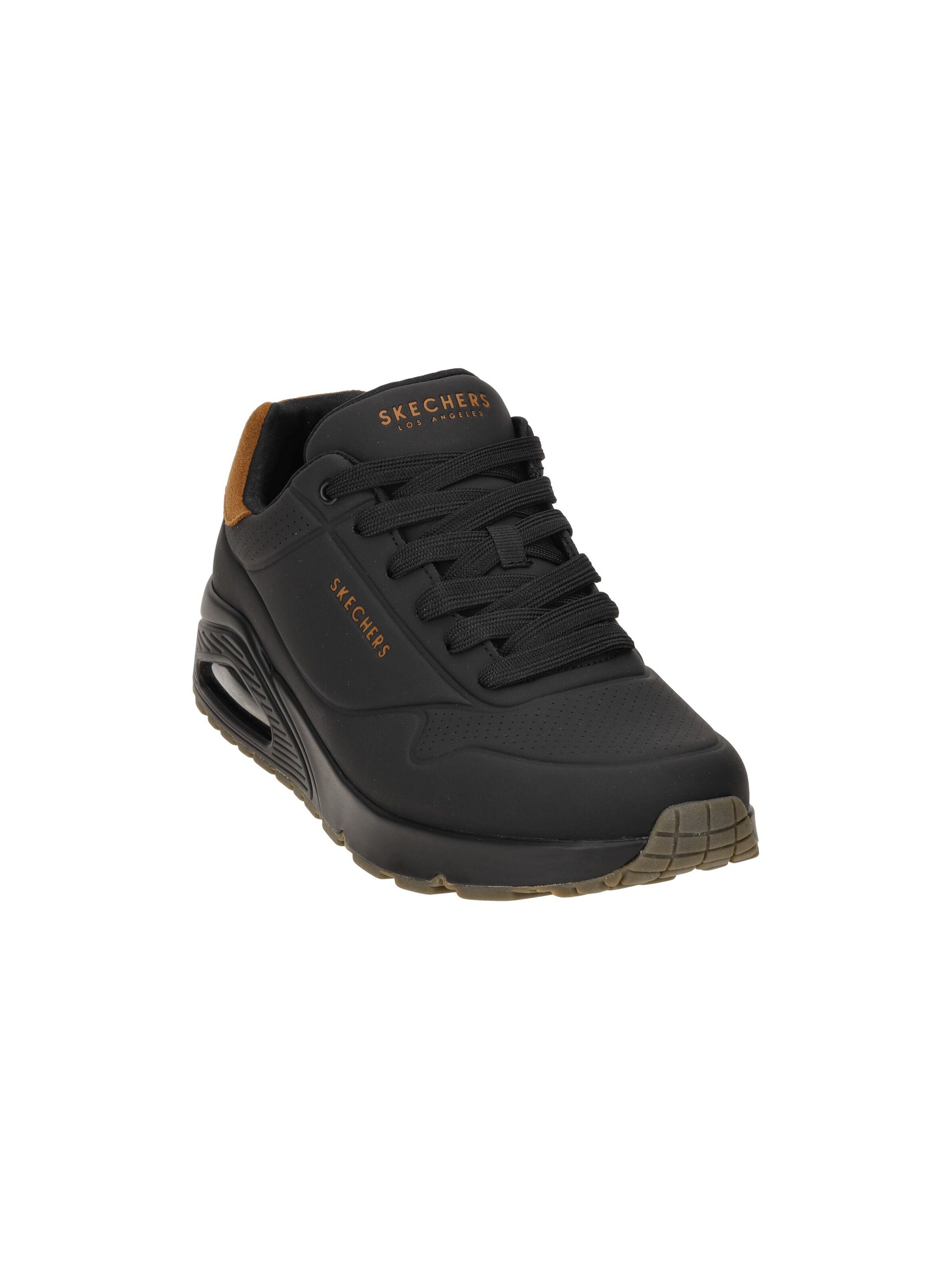 SKECHERS Lace-Up Shoes 'Skechers Uno Schuhe schwarz Herren Sneakers 183004' in Black