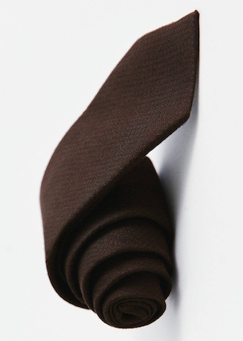 MANGO MAN Tie 'Basic7' in Brown