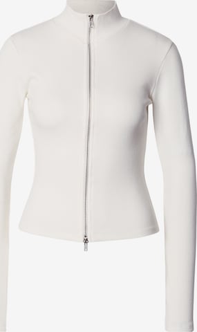 Giacca di felpa di Gina Tricot in bianco: frontale