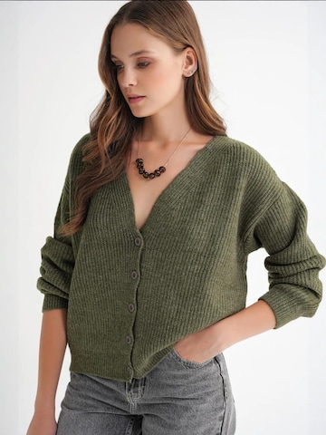 MixRay Knit Cardigan in Green