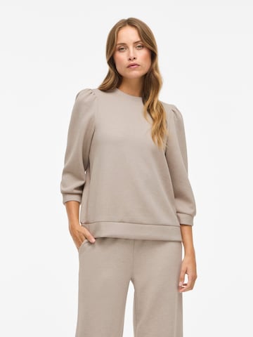 Sweat-shirt 'VIREFLECT' VILA en beige : devant