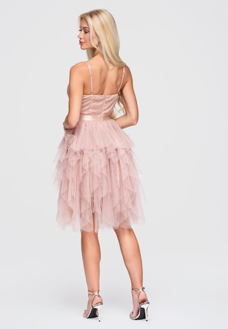 Ombre Cocktailjurk ' LA-OM-DLR398' in Roze: voorkant