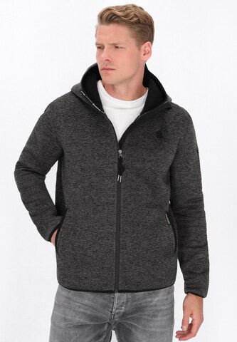 Veste en polaire Schmuddelwedda en gris : devant
