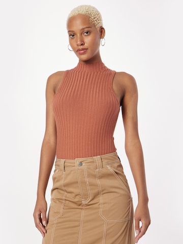 Shirtbody Urban Classics en marron : devant