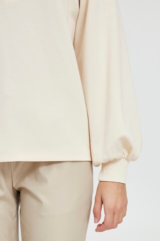 b.young Sweater 'BYPUSTI HALFZIP' in Beige