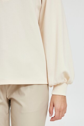 b.young Sweatshirt 'BYPUSTI HALFZIP' in Beige