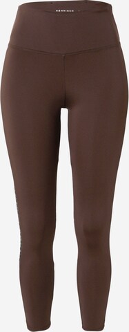 Skinny Pantalon de sport 'KAY' Röhnisch en marron : devant