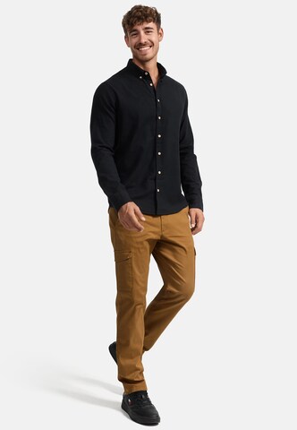 INDICODE JEANS Regular fit Button Up Shirt 'Riverside' in Black