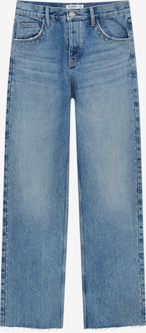 Pull&Bear Wide Leg Jeans in Blau: predná strana