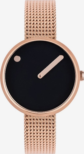 Picto Uhr in rosegold / schwarz, Produktansicht