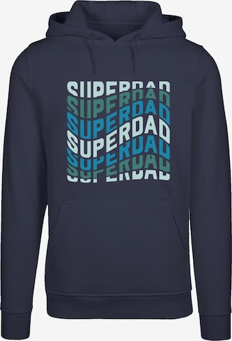 F4NT4STIC Sweatshirt 'Super Dad Retro Trend Vatertags Design für Papas' in Blau: Vorderseite