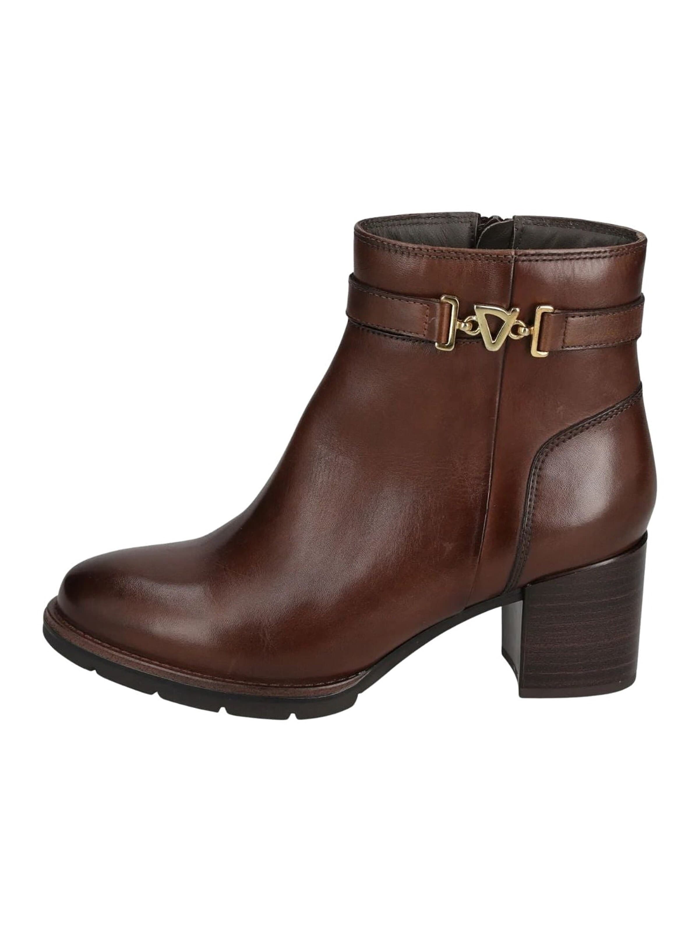 Ankle boots 'Valleverde Tronchetto Nero' di Valleverde in marrone: frontale