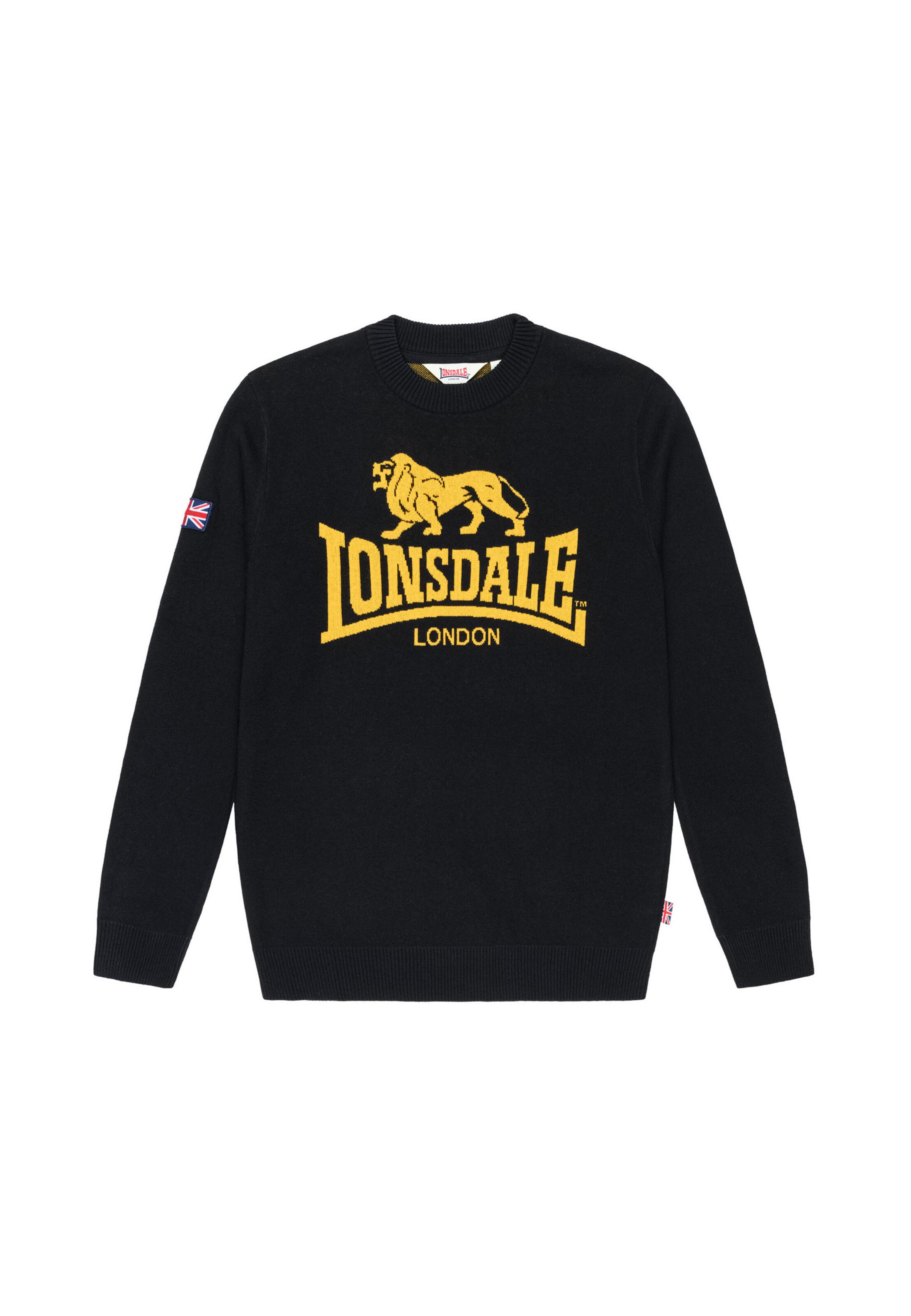 Lonsdale London Sweter 'Swanscombe' w kolorze czarny: przód