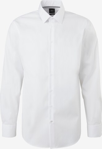 Camicia di s.Oliver BLACK LABEL in bianco: frontale