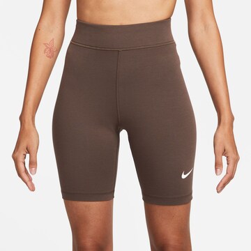 Nike Sportswear Skinny Shorts in Braun: predná strana