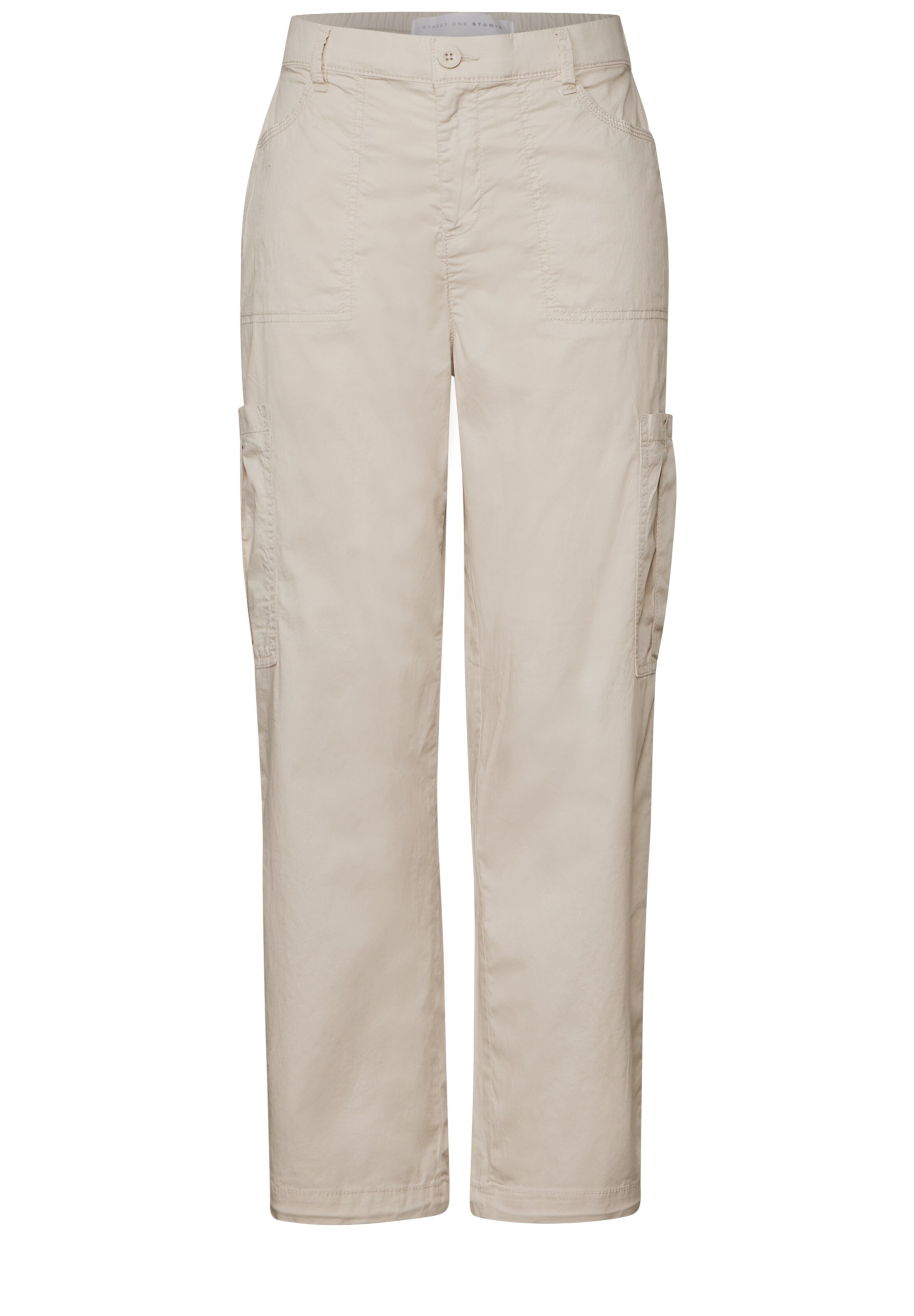 Street One Studio Pants in Beige: front