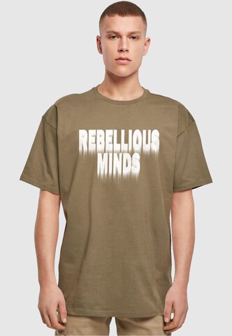 Merchcode Shirt 'Rebellious Minds' in Green: front