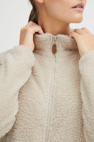 Oxmo Fleece jas in Beige
