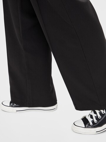 PIECES Wide leg Trousers 'PCBOZZY' in Black