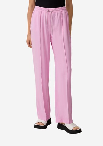 comma casual identity Wide leg Pleated Pants in Pink: front