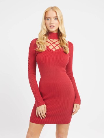 GUESS Knitted dress in Red: front