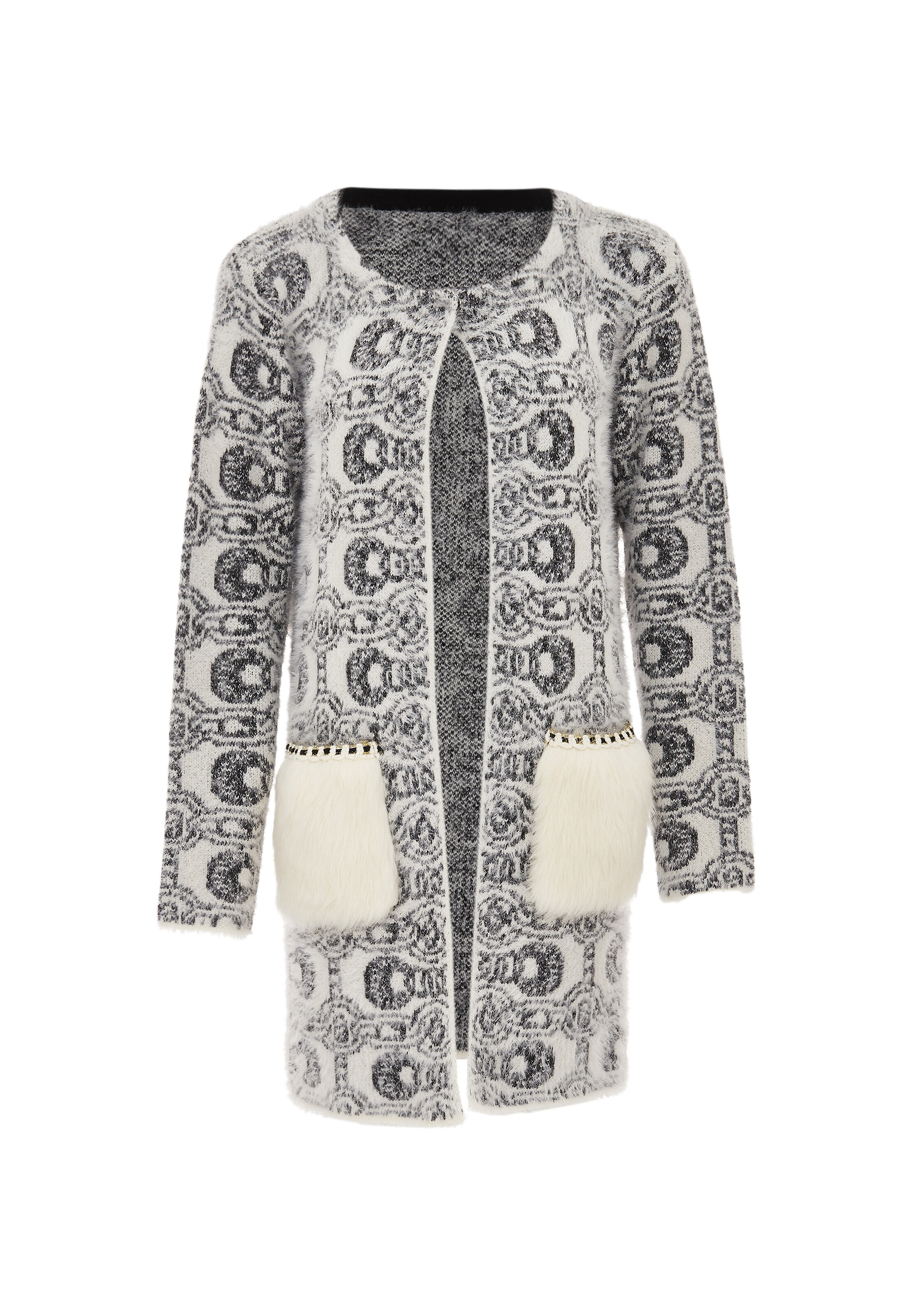 faina Kardigán - Biela: predná strana