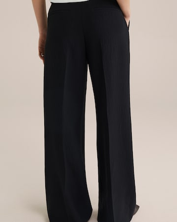 WE Fashion - Pierna ancha Pantalón plisado en negro