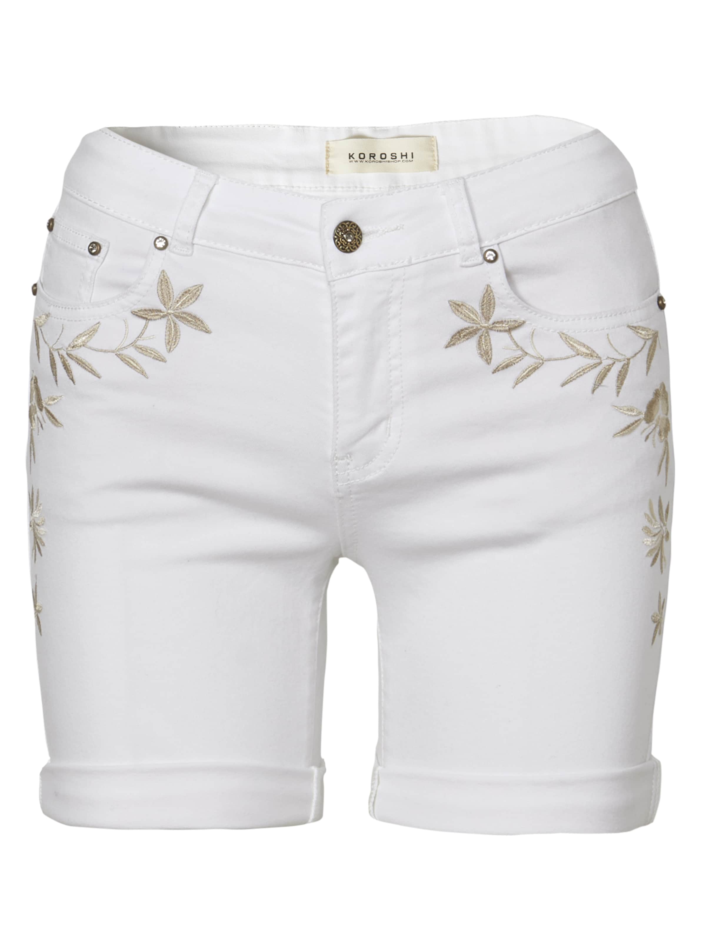 KOROSHI Slimfit Kavbojke | bela barva: sprednja stran