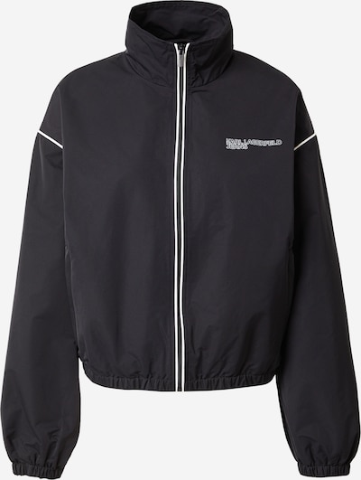 Demisezoninė striukė iš KARL LAGERFELD JEANS, spalva – juoda / balta, Prekių apžvalga