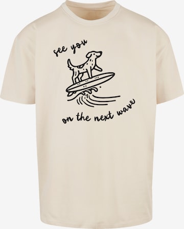 F4NT4STIC Shirt 'See You On The Next Wave' in Beige: voorkant