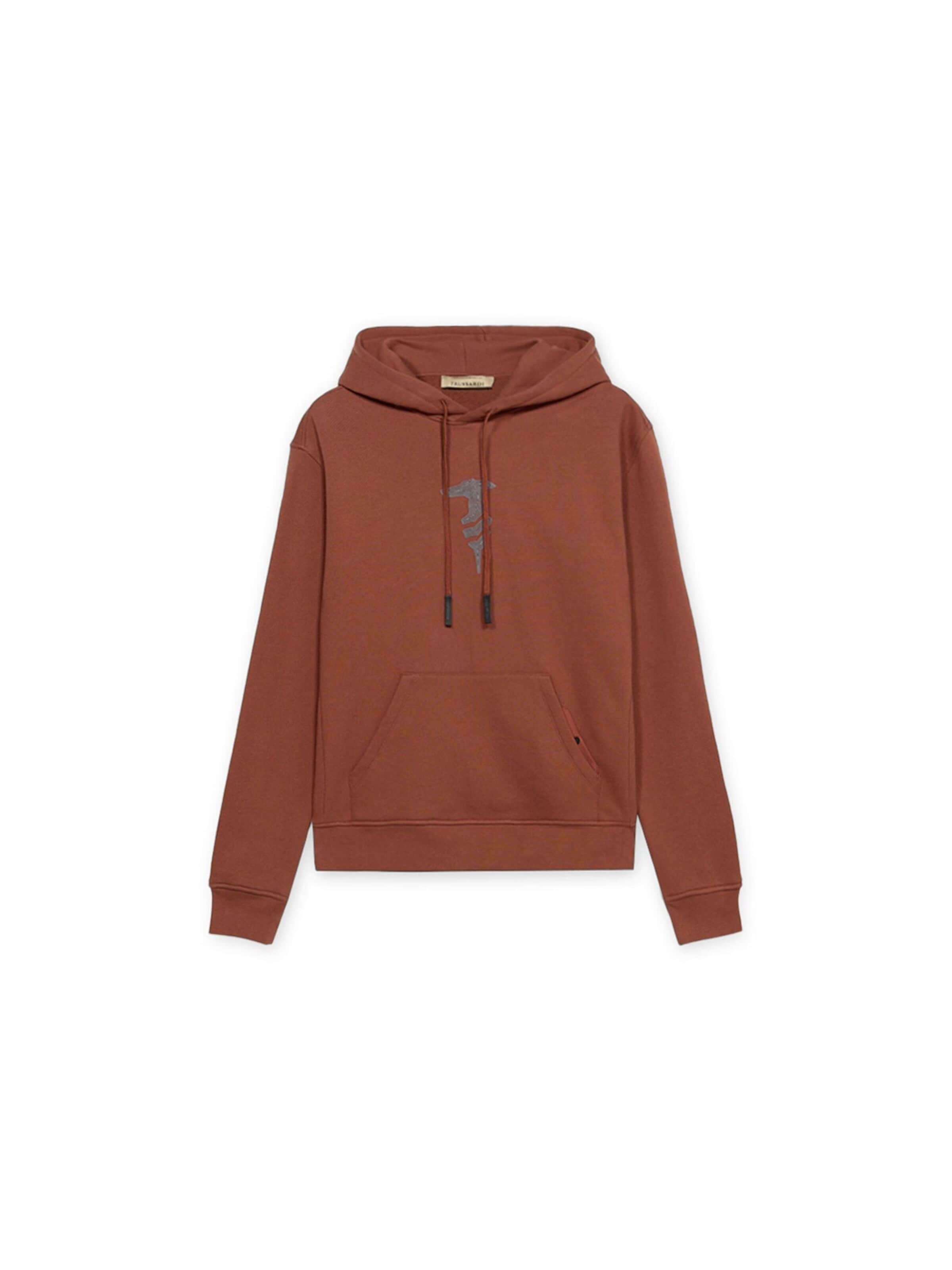 Sweat-shirt Trussardi en rouge : devant