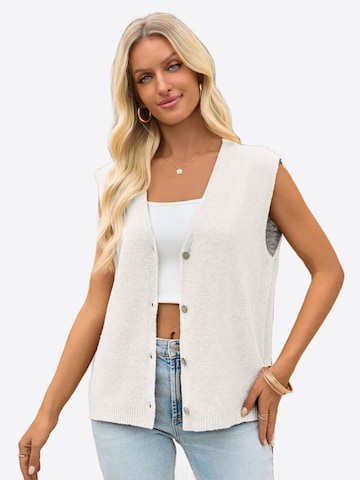Imily Bela Πλεκτό γιλέκο σε λευκό: μπροστά