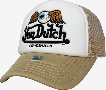 Casquette 'Baker' Von Dutch en beige : devant