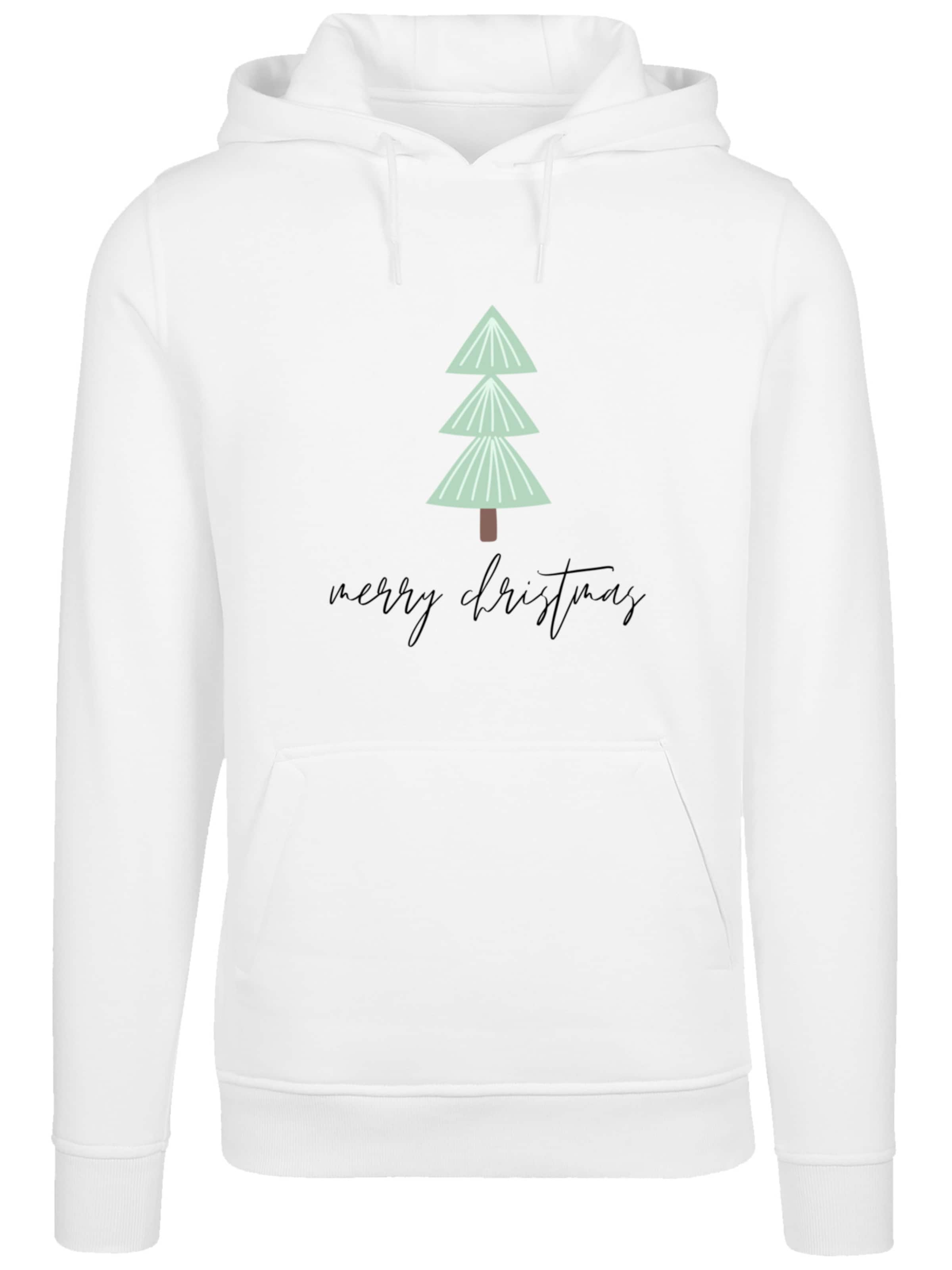 F4NT4STIC Sweatshirt 'Merry Christmas' in Weiß: Vorderseite