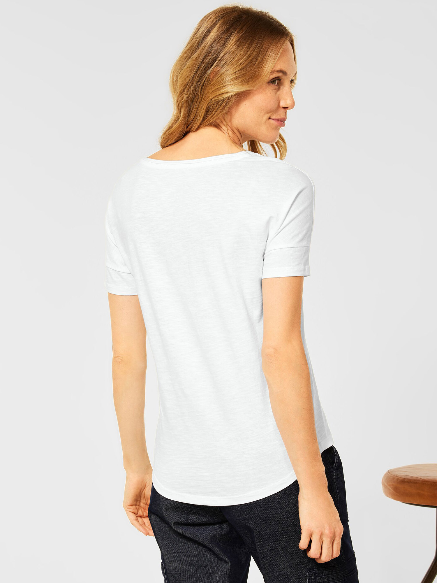CECIL T-Shirt in Weiß 