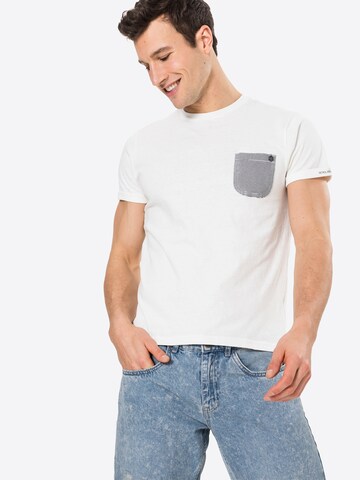 T-Shirt Petrol Industries en blanc : devant