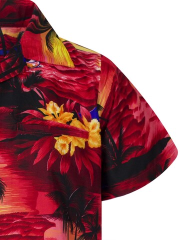 King Kameha Shirt 'Surf' in Red