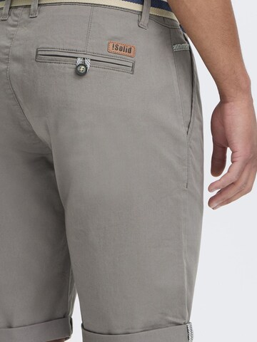 !Solid - Regular Calças chino 'Monty' em cinzento