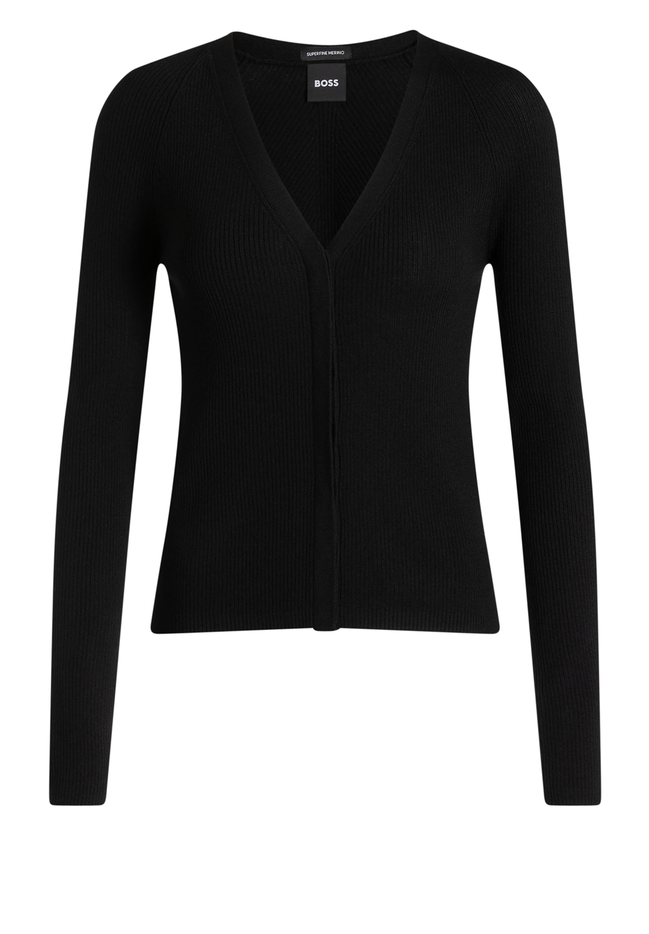 BOSS Strickjacke 'Friva' in S in schwarz, Produktansicht