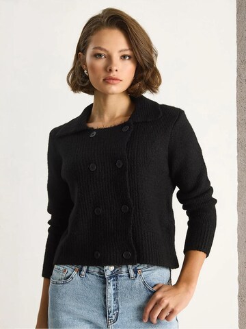 Cardigan Bianco Lucci en noir